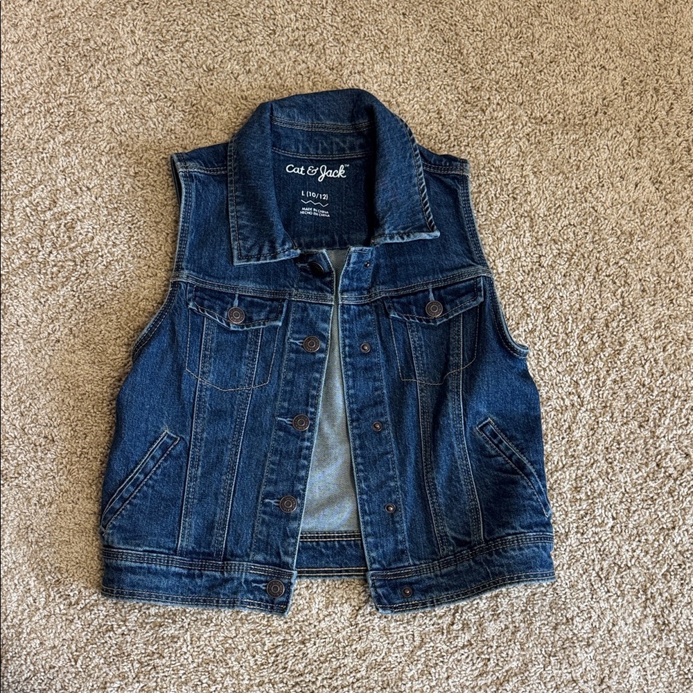 Cat & Jack Blue Denim Vest